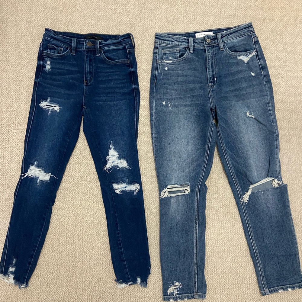 Flying Monkey size 26 bundle high waisted skinny and mom jeans NWOT